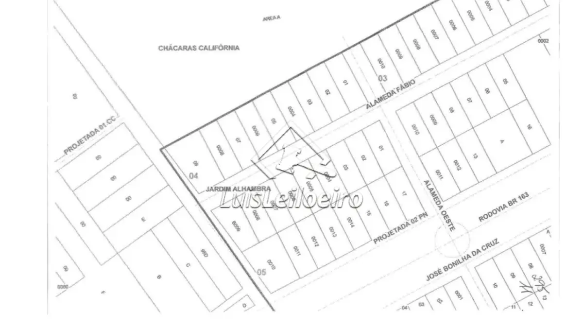 Lote - Alameda Fábio, 205 - Jardim Alhambra, com area total de 1.106,40m²