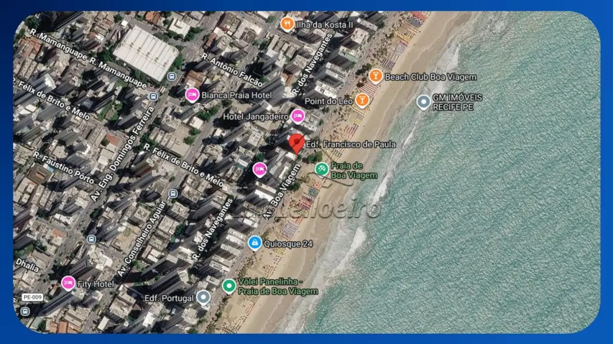 LOTE 014 - APARTAMENTO - Nº 1101, Edifício Francisco de Paula, Avenida Boa Viagem, nº 3178, Boa Viagem, Recife/PE, com área de 346,00m²