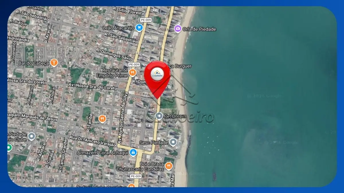 LOTE 020 - APARTAMENTO - Av. Bernardo Vieira de Melo, 3850, Edifício Via Costeira, Apto 1002, Piedade, Jaboatão dos Guararapes/PE, Área total de 588,42m² (Área útil: 414,41m²)