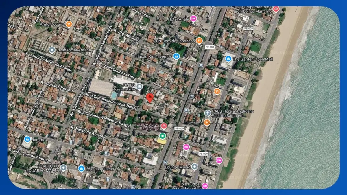 LOTE 011 - PRÉDIO COMERCIAL - Rua Silvia Ferreira, s/n, em frente à Faculdade Guararapes, Piedade, Jaboatão dos Guararapes/PE, Área de 898,45m² (24,50m x 36,70m/38,10m)