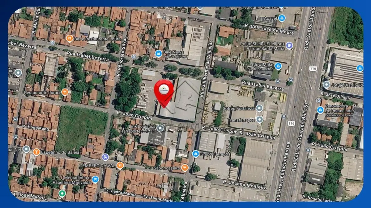LOTE 076 - PRÉDIO COMERCIAL - Lotes 18, 19, 20, 21, 22 e 23, Quadra 18, Rua João Crispim, nº 1700, Parque Santa Maria, Fortaleza/CE, com área de 2.160,00m²