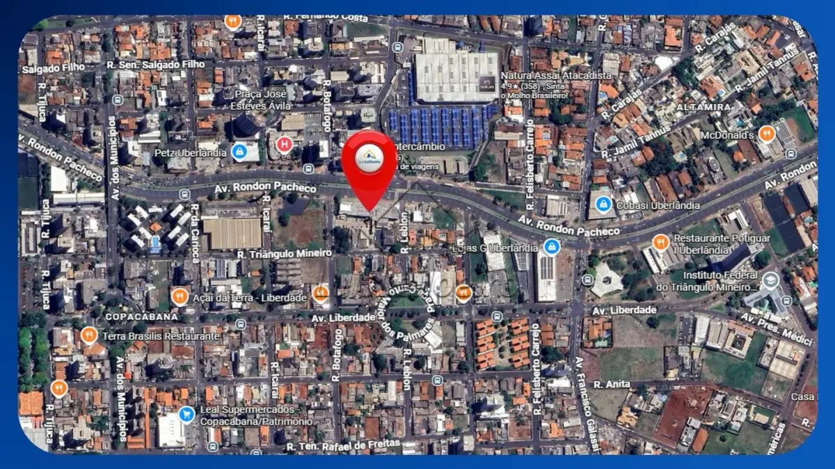 LOTE 005 - PRÉDIO COMERCIAL - Rua Triângulo Mineiro, 987 / Av. Rondon Pacheco, 704, Lotes 01, 04, 09 ao 18, Quadra 08, Copacabana, Uberlândia/MG, Área de 4.425,00m²