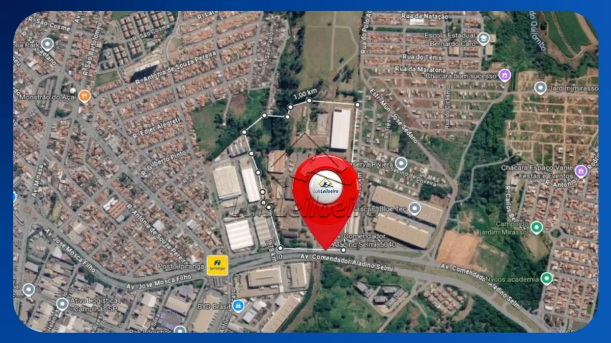 LOTE 022 - IMÓVEL INDUSTRIAL/COMERCIAL - Av. Comendador Aladino Selmi, 5040, Nova Aparecida, Campinas/SP, Área de 34.515,00m²