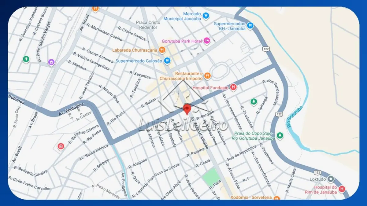 LOTE 044 - PRÉDIO COMERCIAL - Av. Manoel Ataíde, 626, Santo Antônio, Janaúba/MG, Área de 320,00m²