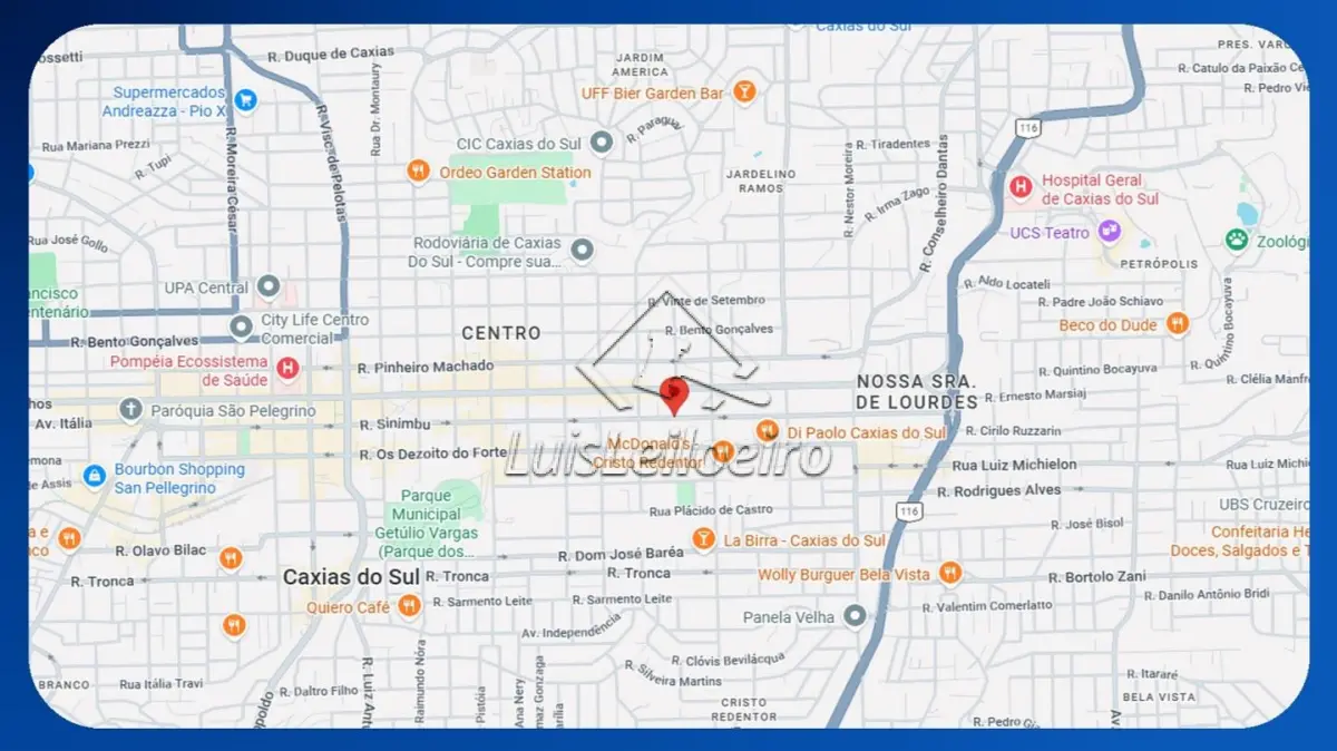 LOTE 113 - PRÉDIO COMERCIAL - Rua Sinimbu, 767, Nossa Senhora de Lourdes, Caxias do Sul/RS, Área de 616,00m²