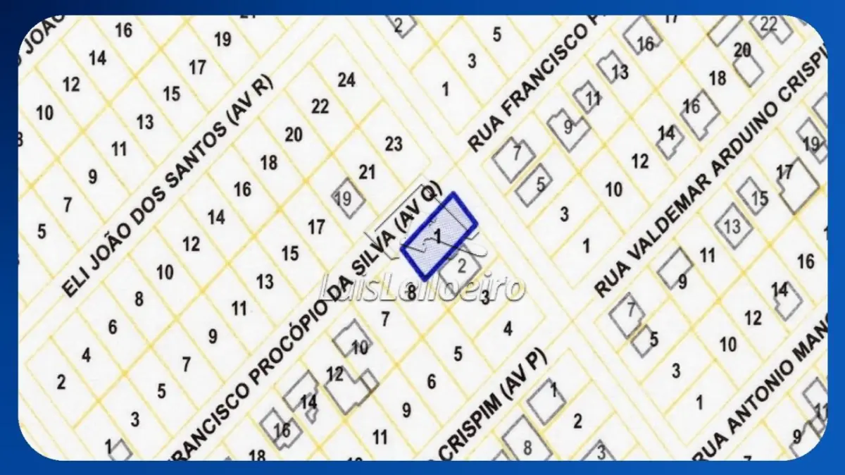 LOTE 115 - LOTE - Nº 01, Quadra N, Rua Luiz Frassetto esquina Rua Francisco Procópio da Silva, Zona Sul, Balneário Rincão/SC, Área de 288,00m²
