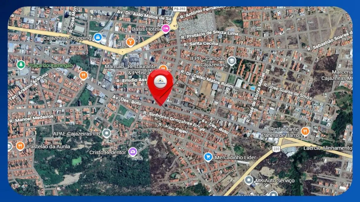 LOTE 049 - CASA - Rua Desembargador Boto, 751, Cajazeiras/PB, Área de 109,72m² (4,94m x 22,21m)