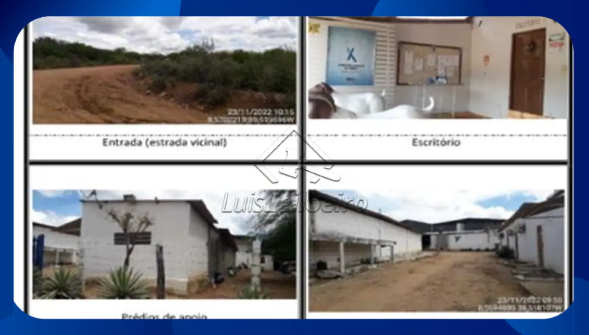 LOTE 045 - IMÓVEL INDUSTRIAL - Floresta/PE, Área de 100.000m² de terreno e 2.390m² de área construída