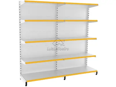 LOTE 000 - Equipamentos de Supermercado Usados - 2 checkouts (caixas de supermercado),  1 guarda-volumes,  Gôndolas expositoras